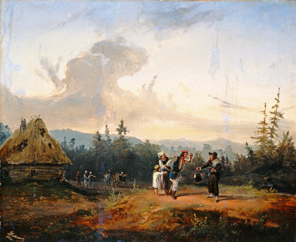 Discussioni con il mercante ebreo, 1853 da Franciszek Kostrzewski