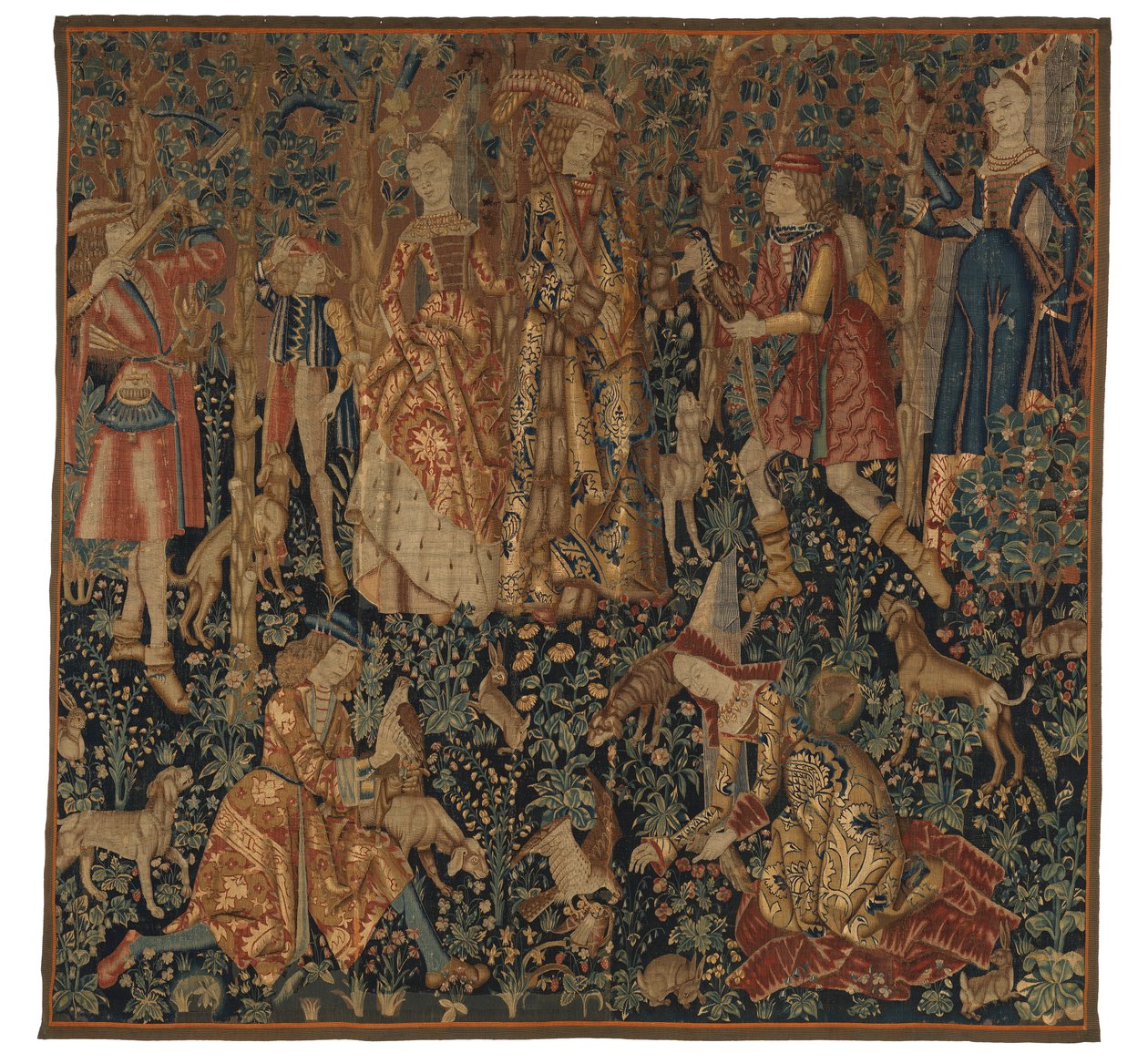 Arazzo raffigurante La Caccia al Fagiano, possibilmente da Tournai, c.1480 da Franco Flemish School