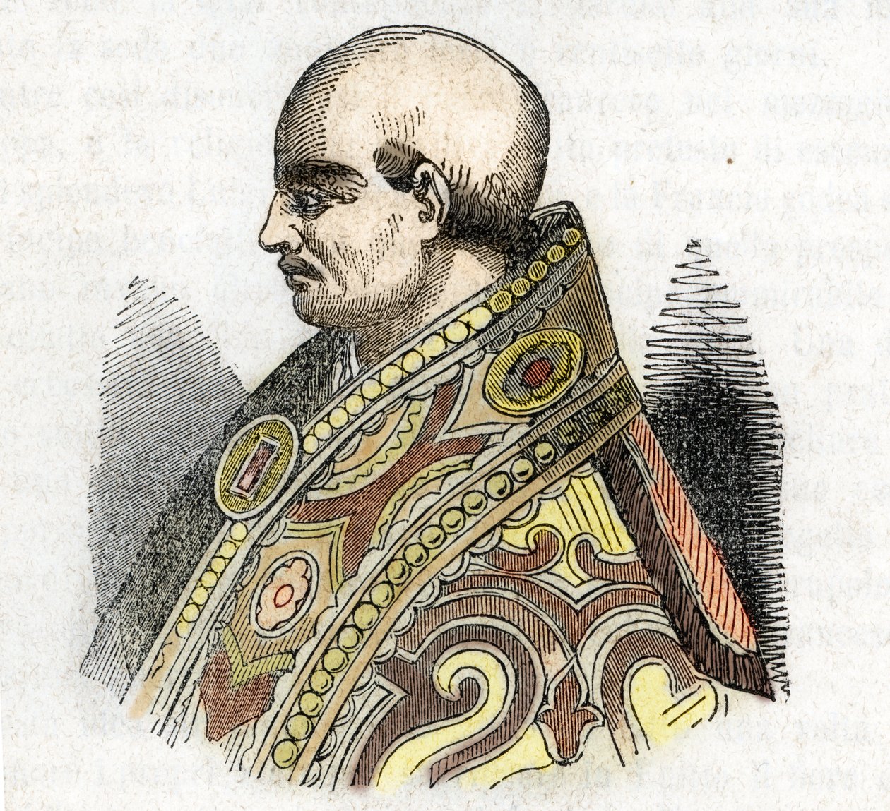 Medioevo: rappresentazione di Papa Urbano IV (1261-1264) Disegno da 