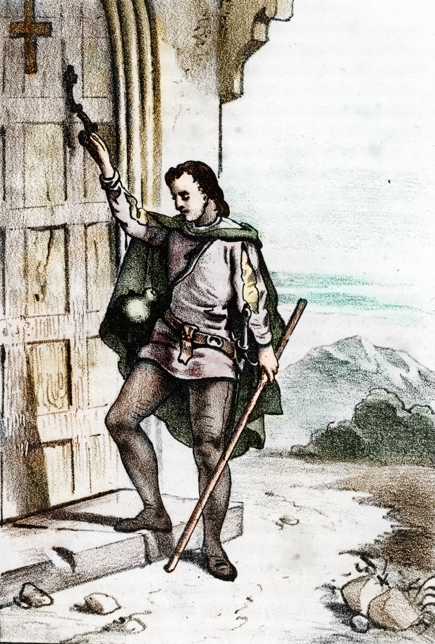 Il giovane Girolamo Savonarola che bussa alla porta del convento domenicano di Santo Domenico a Bologna nel 1475 da Franco Mistrali