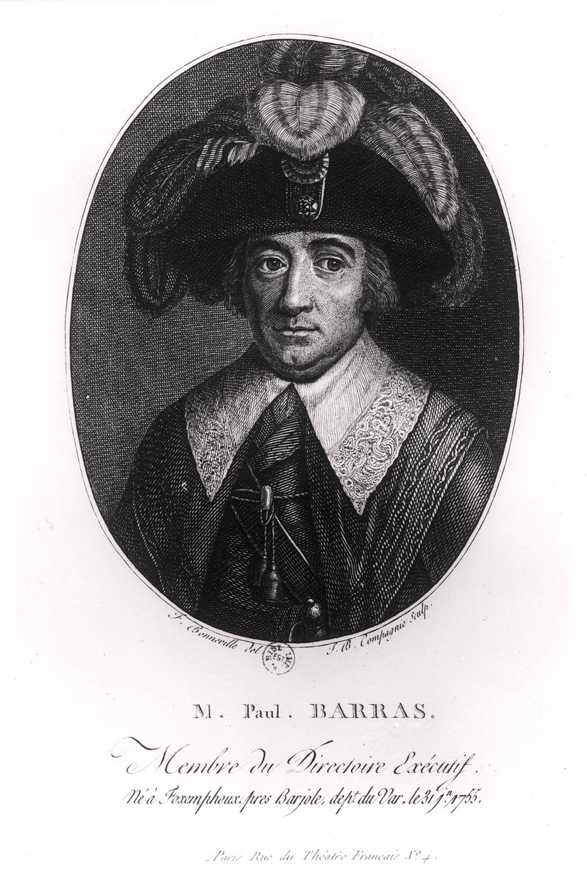Paul François Jean Nicolas (1755-1829) Visconte di Barras da Francois Bonneville