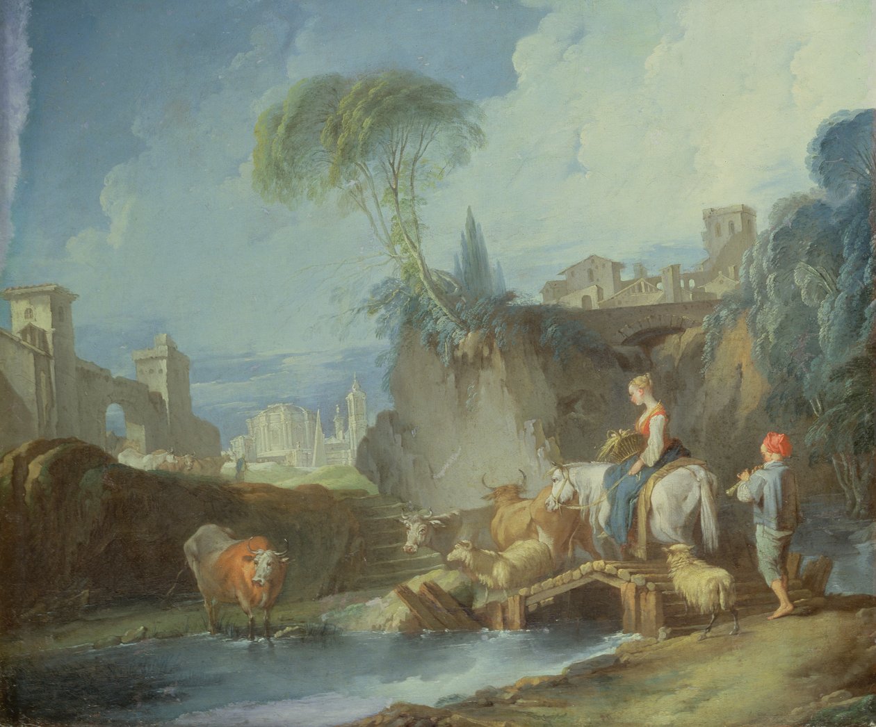 Attraversando il ponte, fine anni 1730 da François Boucher