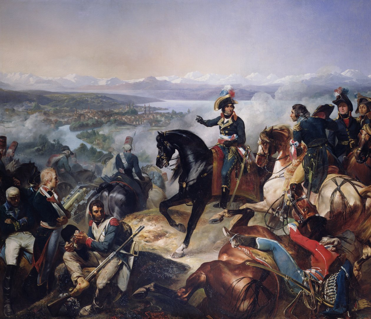 La battaglia di Zurigo, 25 settembre 1799, 1837 da Francois Bouchot