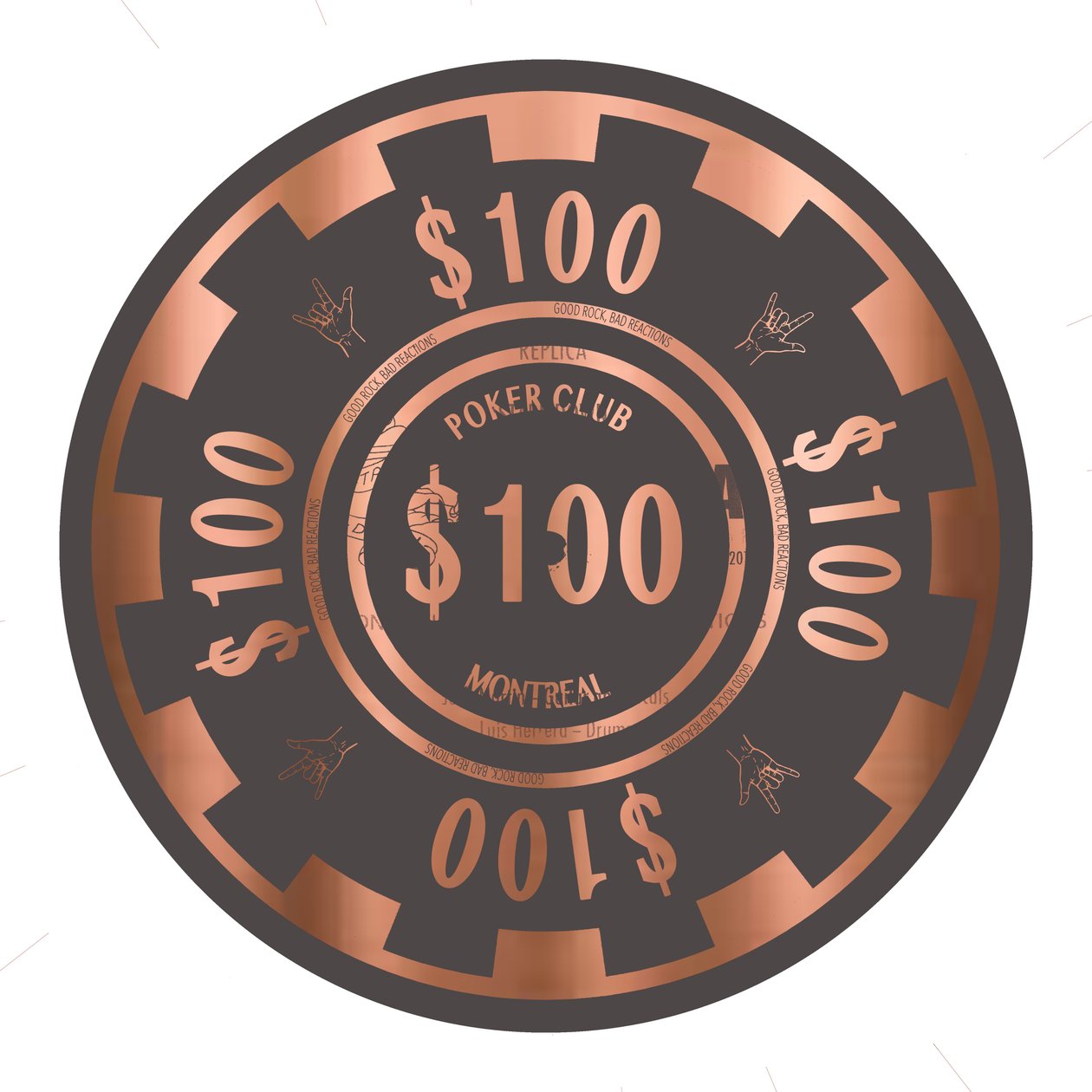 Chip da poker $100, 2015 da Francois Domain