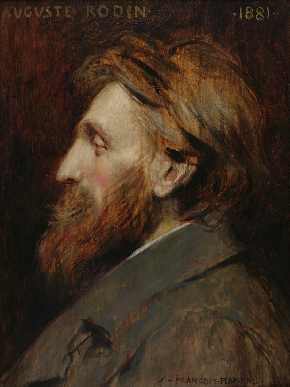 Ritratto di Auguste Rodin (1840-1917) 1881 da Francois Flameng
