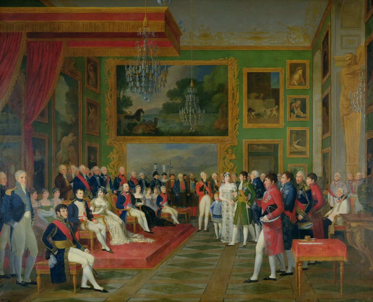 Il matrimonio di Eugenio di Beauharnais (1781-1824) con Amalie Auguste di Baviera a Monaco, 13 gennaio 1806, 1808 da Francois Guillaume Menageot