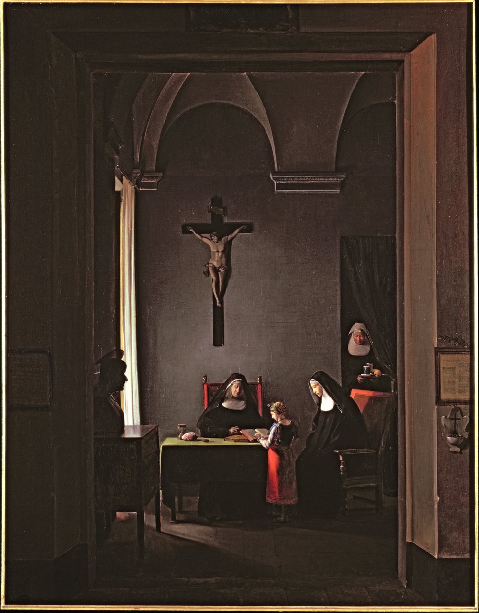 Lezione di lettura in un convento, 1810 da Francois Marius Granet