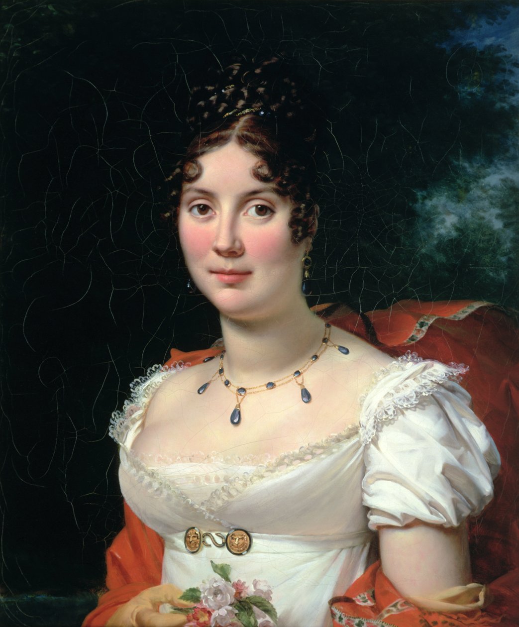 Ritratto di una signora in un vestito impero da Baron François Pascal Simon Gérard