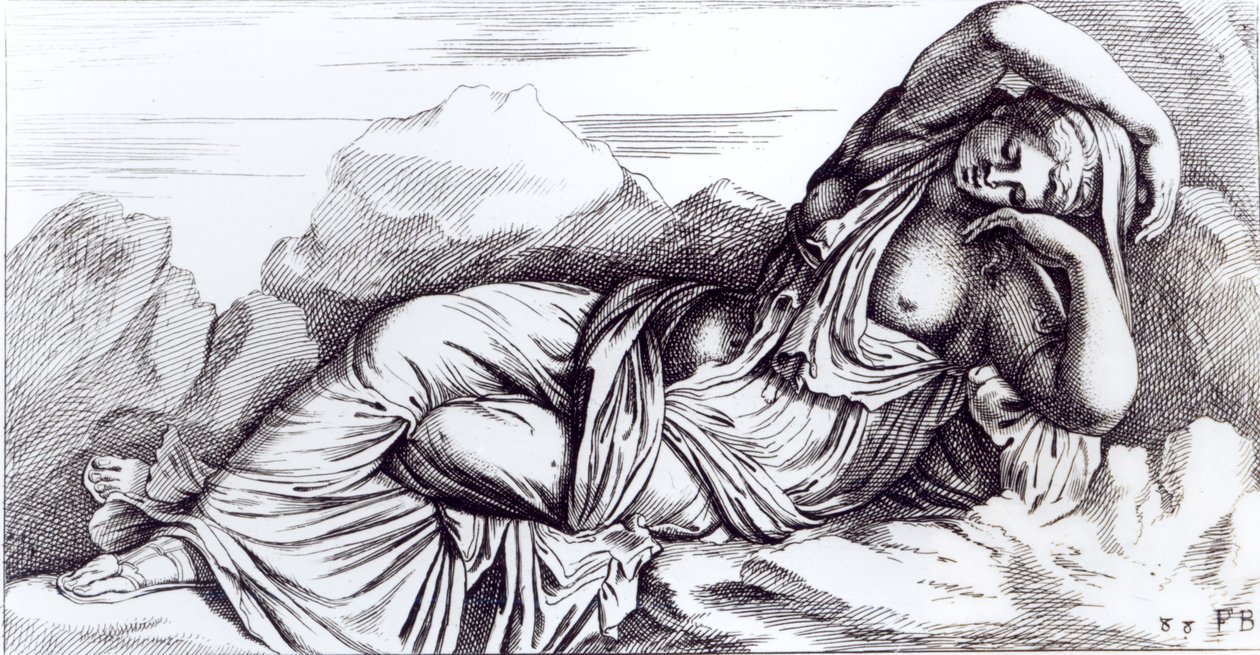 Cleopatra portata a Roma in trionfo da Augusto, c.1653 da Francois Perrier