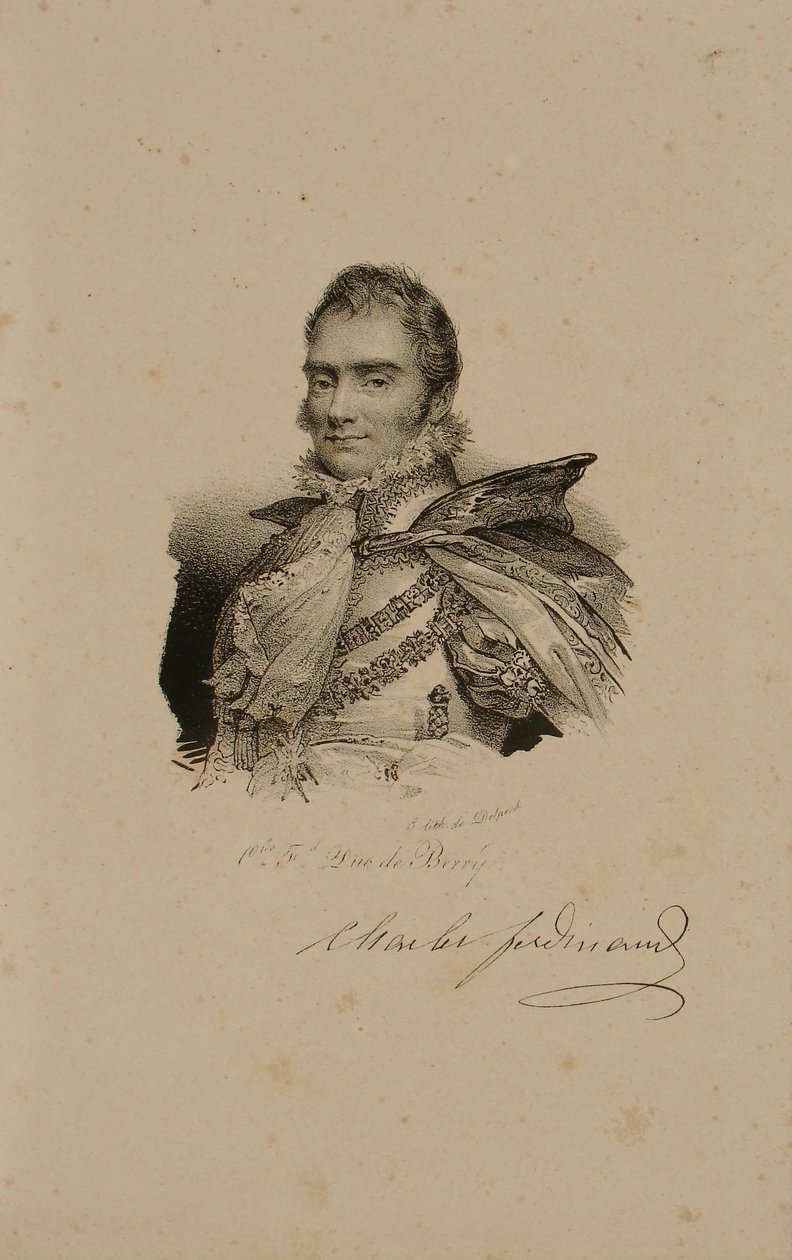 Carlo Ferdinando di Francia, Duca di Berry (1778-1820) 1814 da Francois Seraphin Delpech