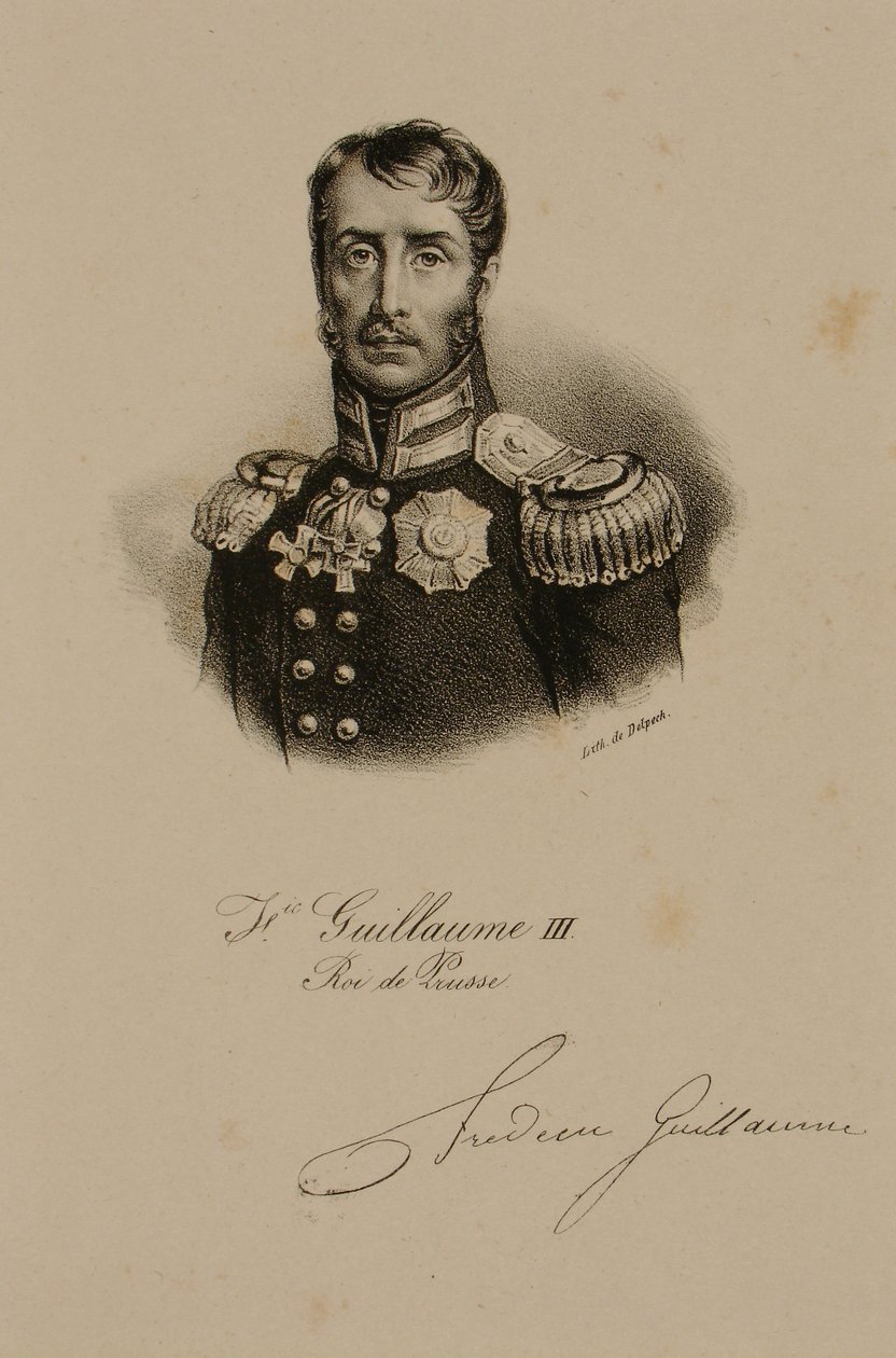 Federico Guglielmo III (1770-1840) Re di Prussia da Francois Seraphin Delpech