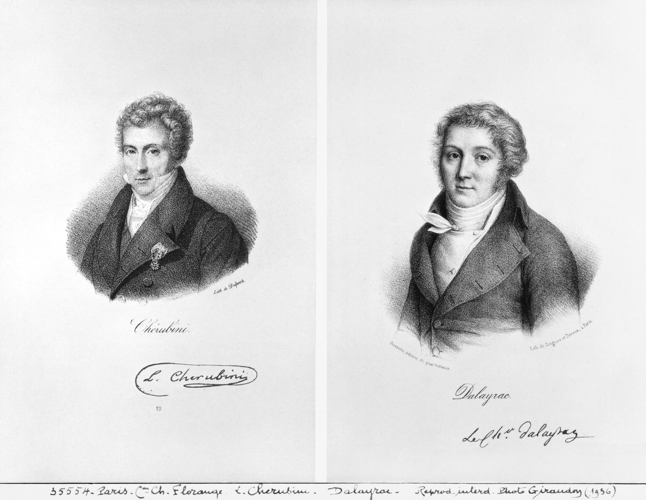 Luigi Cherubini (1760-1842) e Nicolas Marie Dalayrac (1753-1809) da Francois Seraphin Delpech