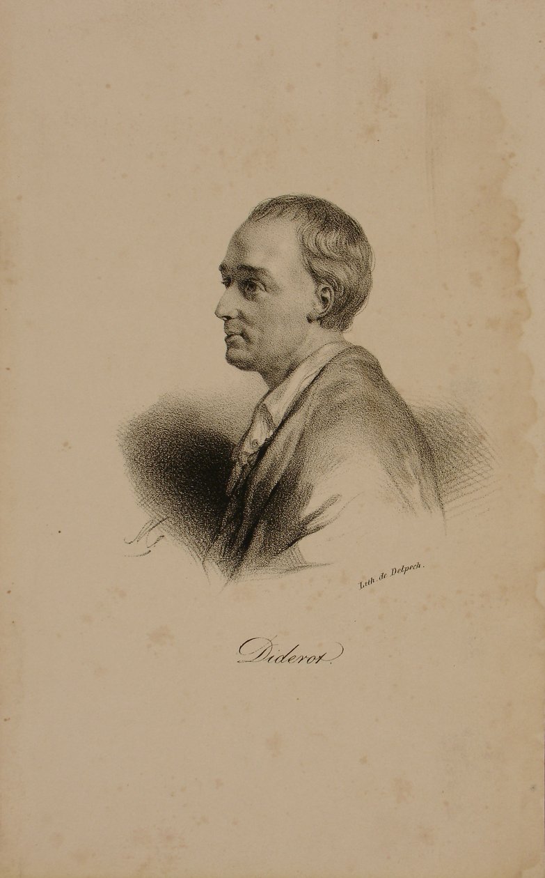 Ritratto di Denis Diderot (1715-84) da Francois Seraphin Delpech