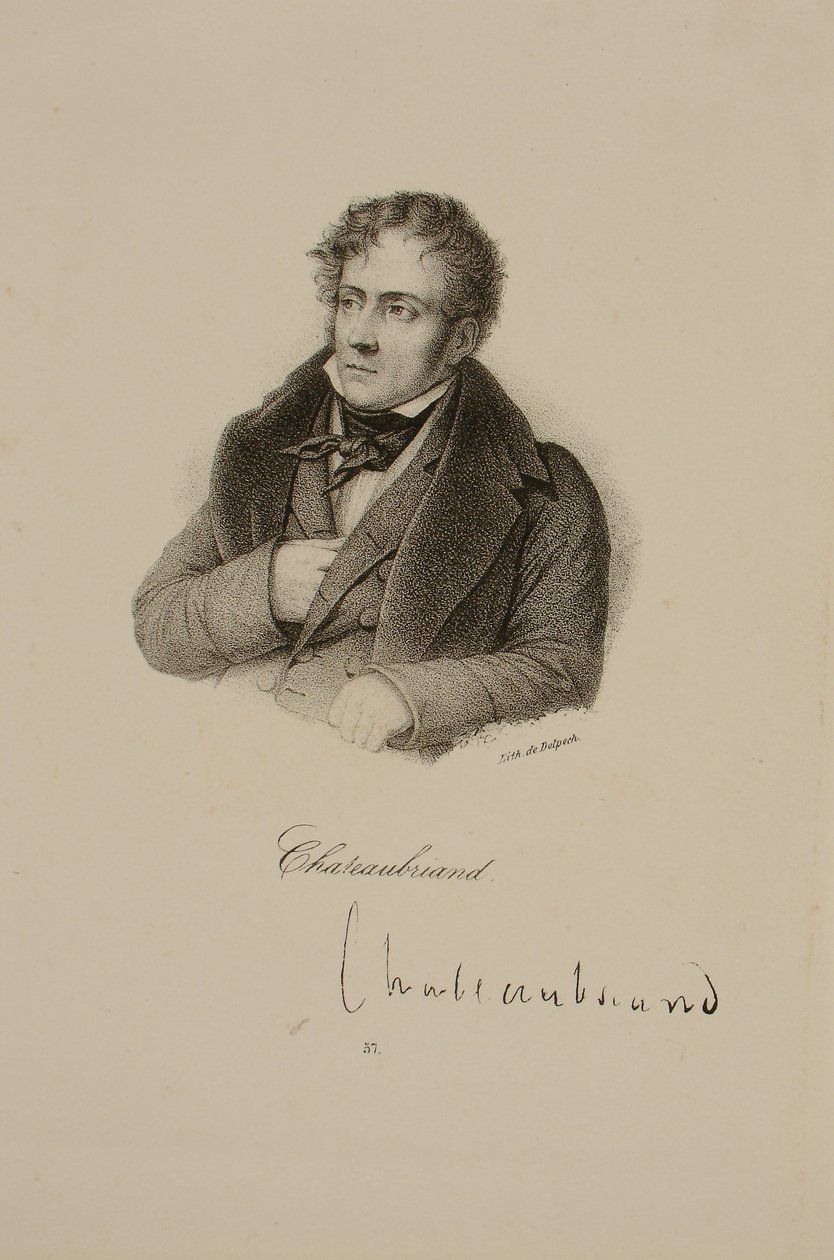 Ritratto di François René (1768-1848) Visconte di Chateaubriand da Francois Seraphin Delpech