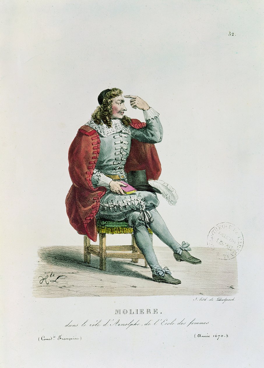 Ritratto di Molière (1622-73) nel ruolo di Arnolfe da 