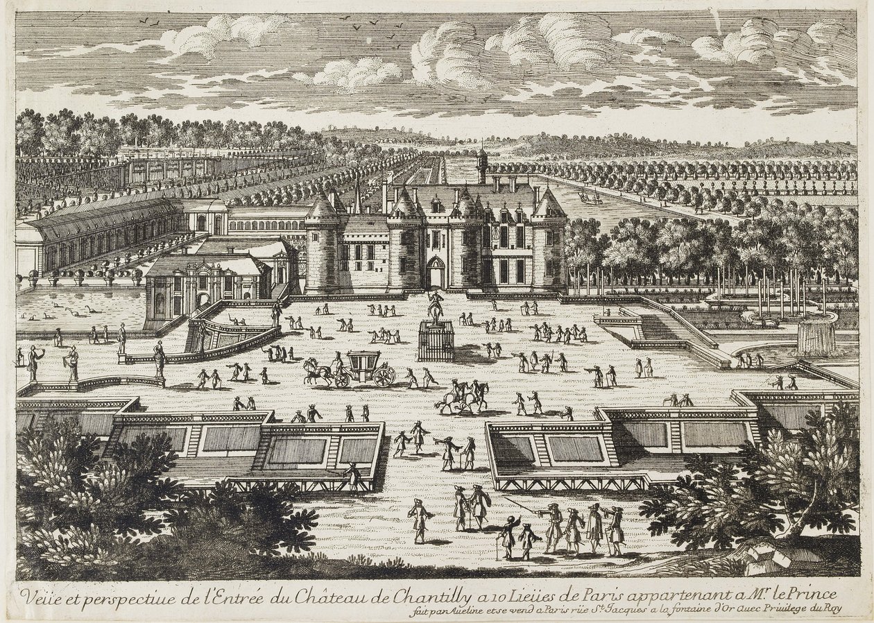 Vista del Castello di Chantilly dall