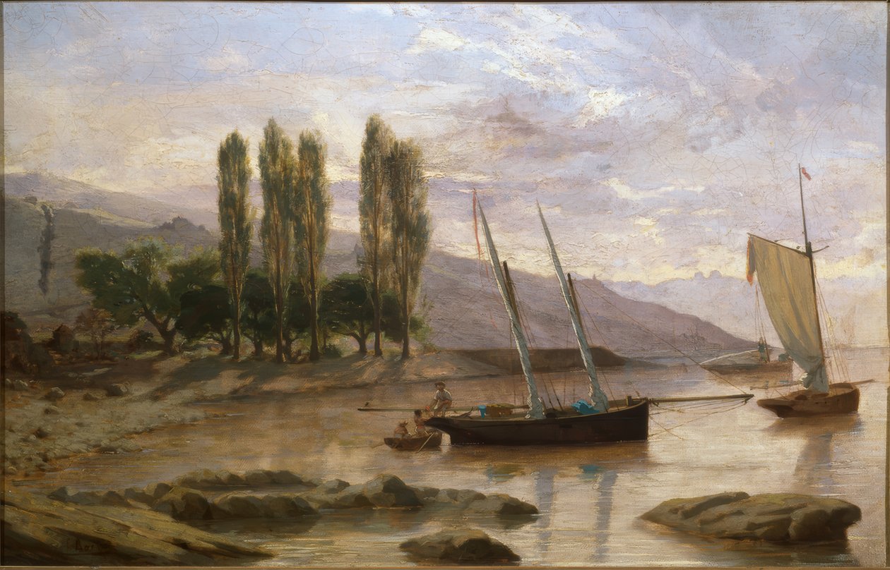 In Courtinoz bei Lutry mit Schloss Montagny von Francois-Louis-David Bocion