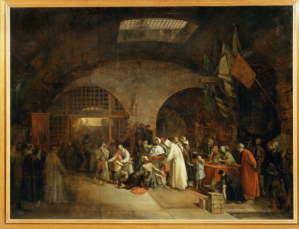 La redenzione dei prigionieri nelle carceri di Algeri ... da Francois Marius Granet