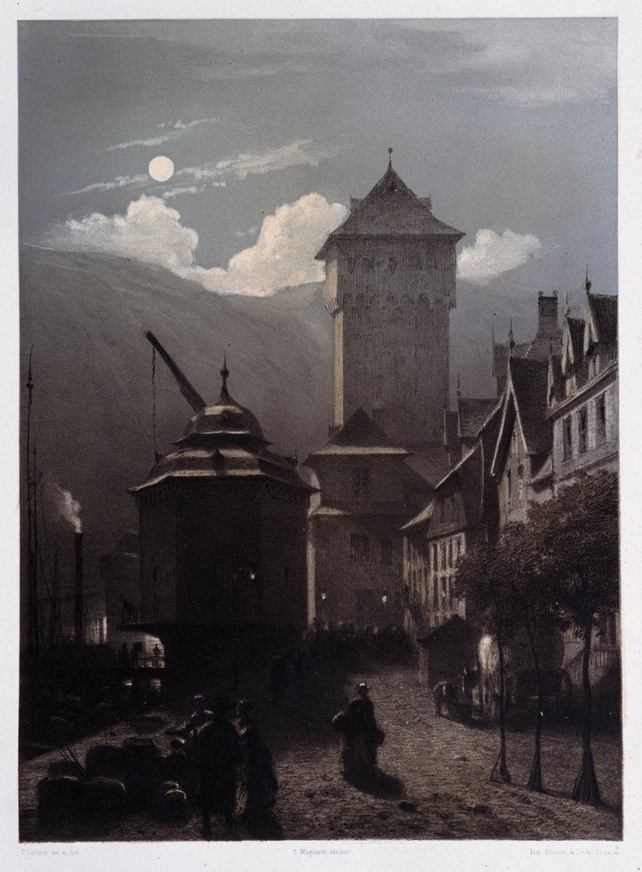 Castello Boppart - in "Il Reno monumentale e pittoresco", litografie di Fourmais e Stroobant da Francois Stroobant