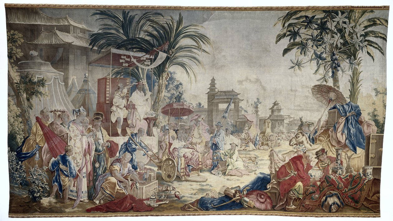Il mercato cinese, Manufacture Royale de Beauvais da Francois (after) Boucher