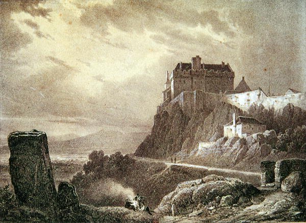 Castello di Stirling, inciso da Villeneuve da Francois Alexandre Pernot