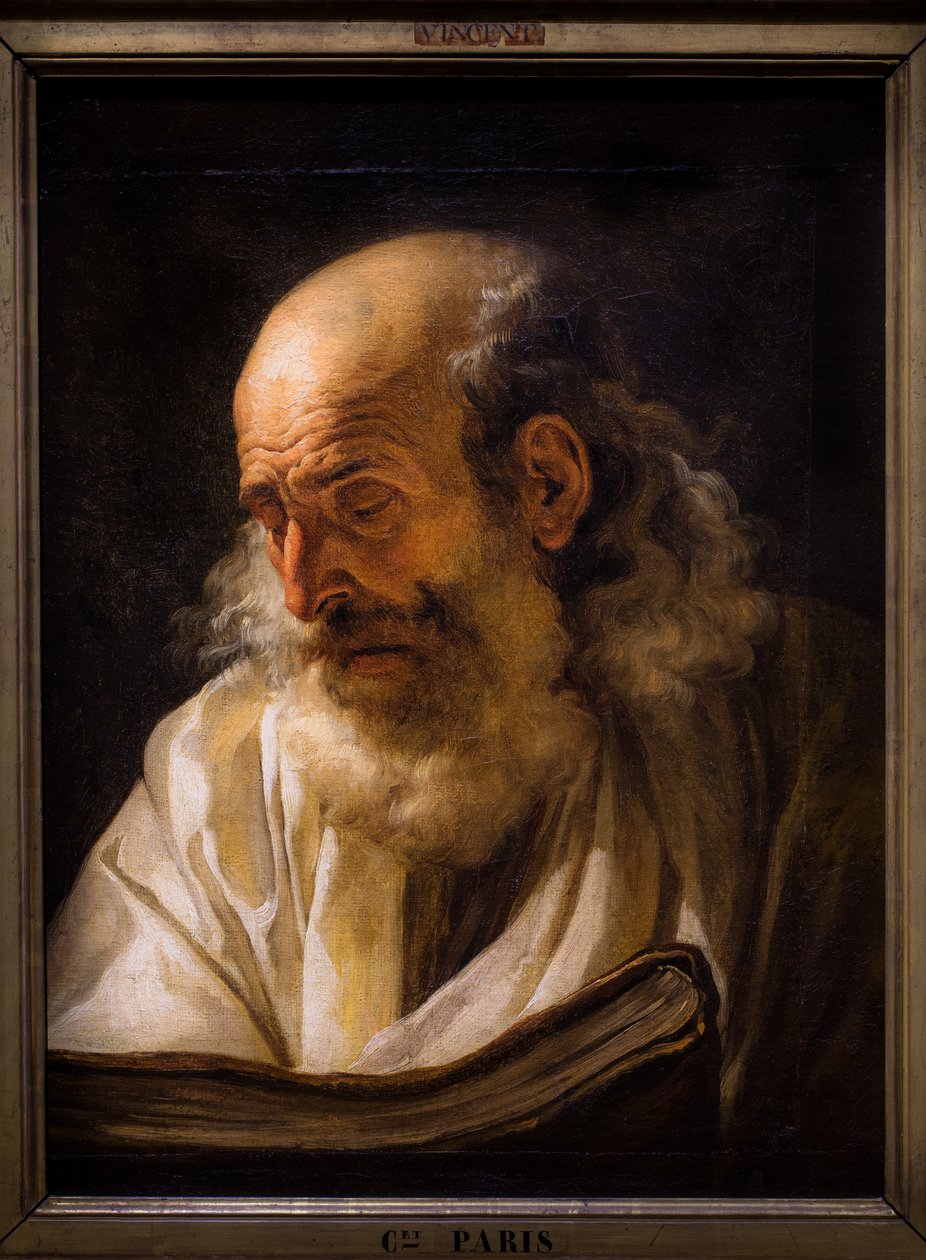 Vecchio che legge, 1772-1773 circa (olio su tela) da François André Vincent