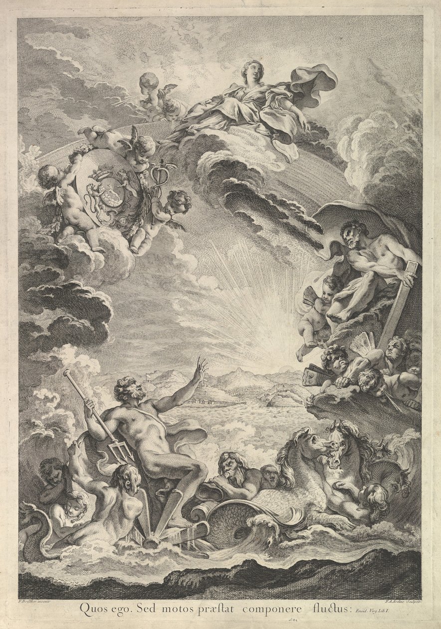 Nettuno Calma la Tempesta da Francois Antoine Aveline