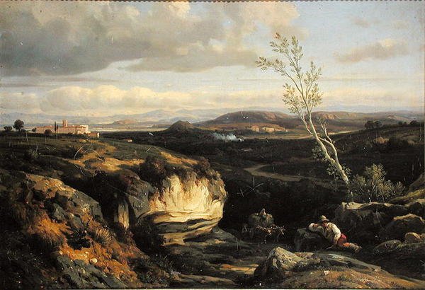 Paesaggio italiano da Francois Antoine Leon Fleury