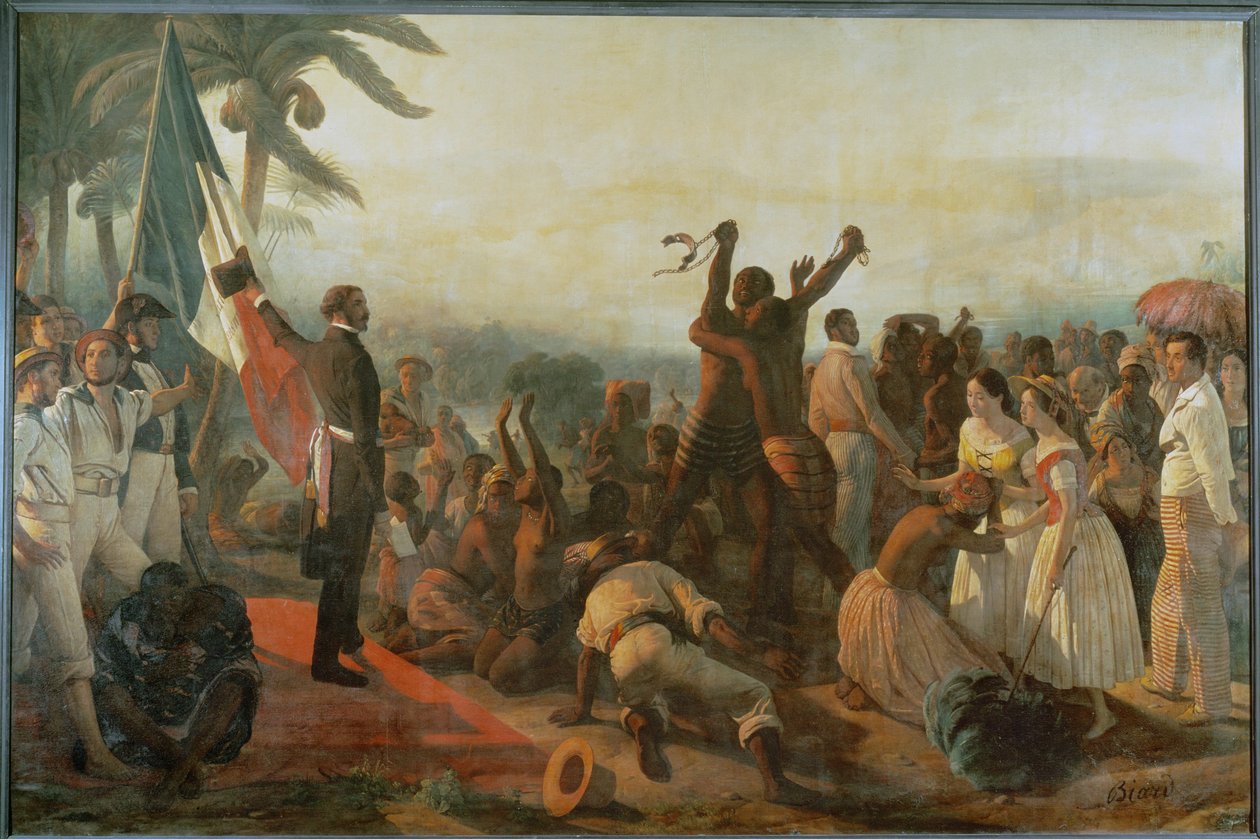 Proclamazione della libertà dei neri nelle colonie ... da François Auguste Biard