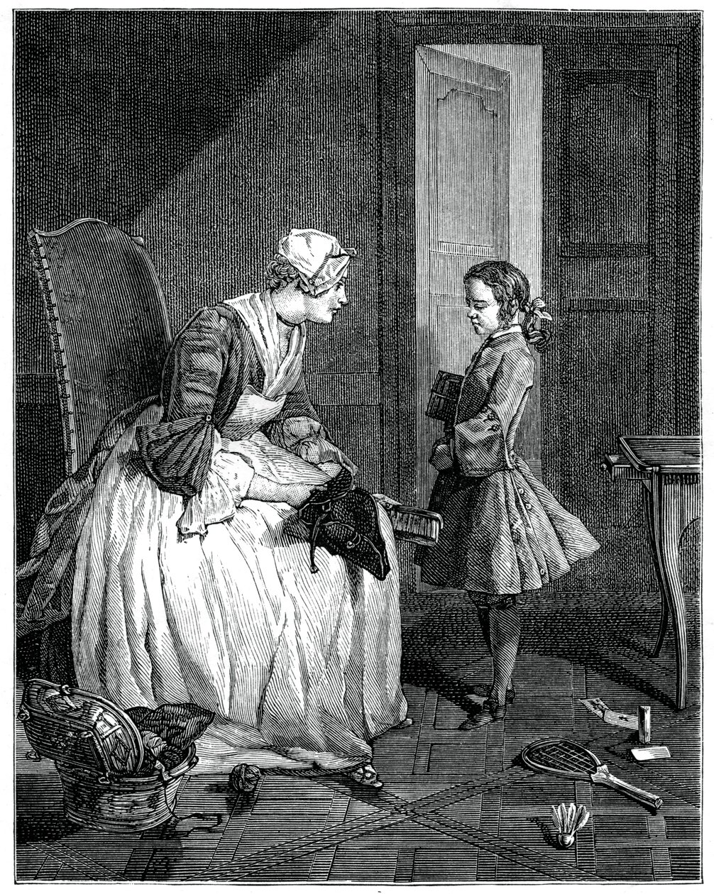 La Governante, 1739, 1885 da Francois Bernard Lepicie
