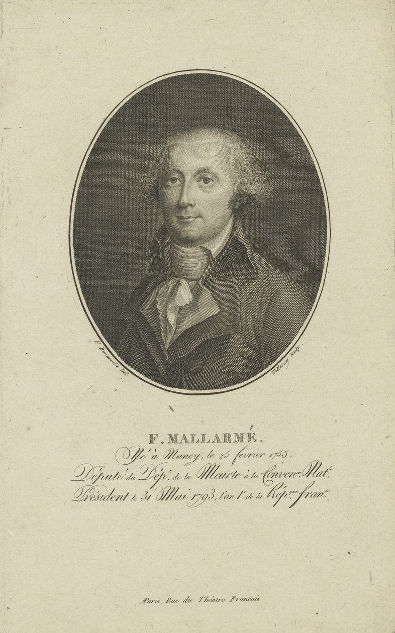 François-René-Augustin Mallarmé, 1755-1831, c. 1800 da Francois Bonneville