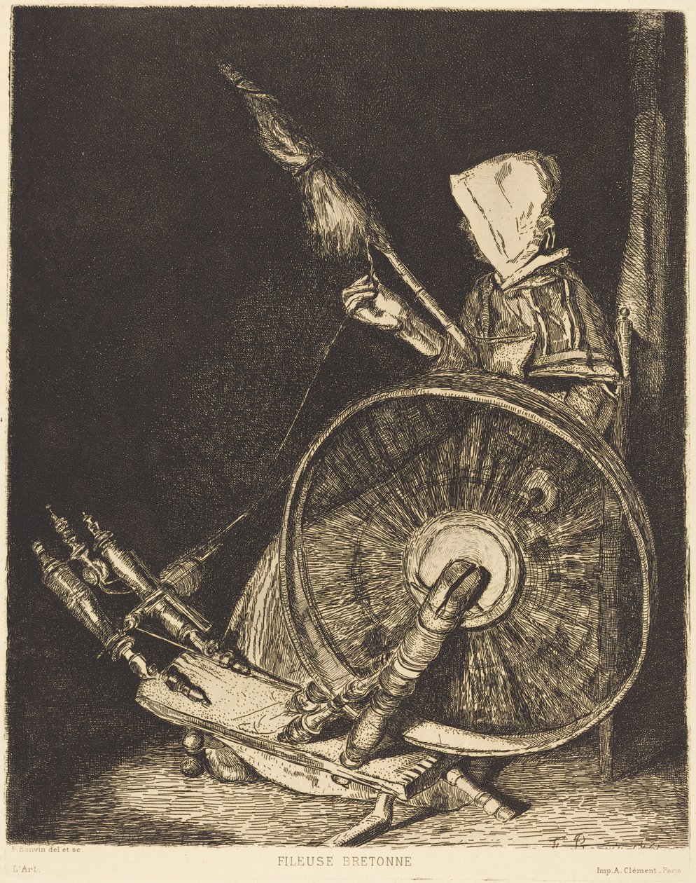 Filatrice bretone (Breton Spinner) da François Bonvin