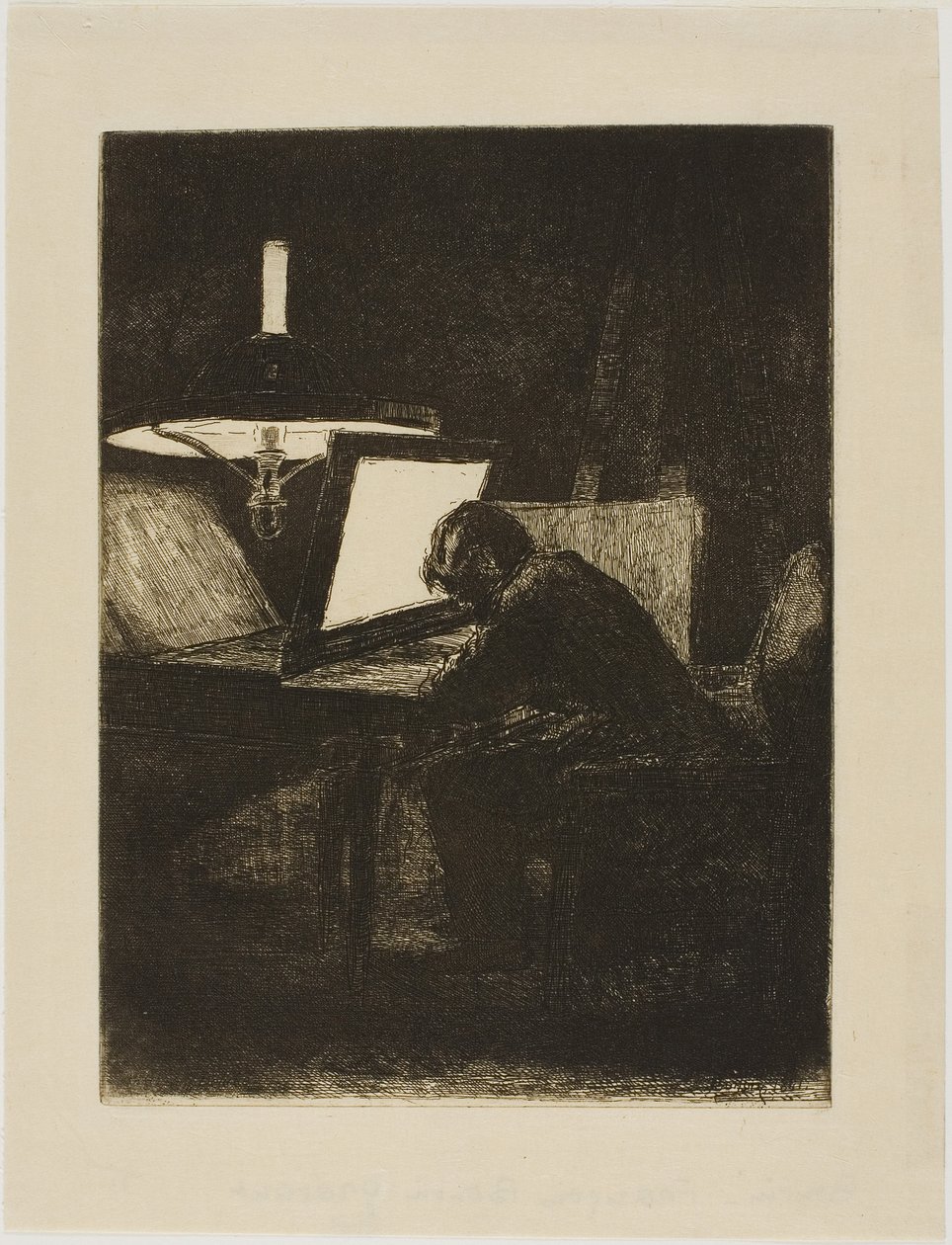 Incisione di François Bonvin da François Bonvin