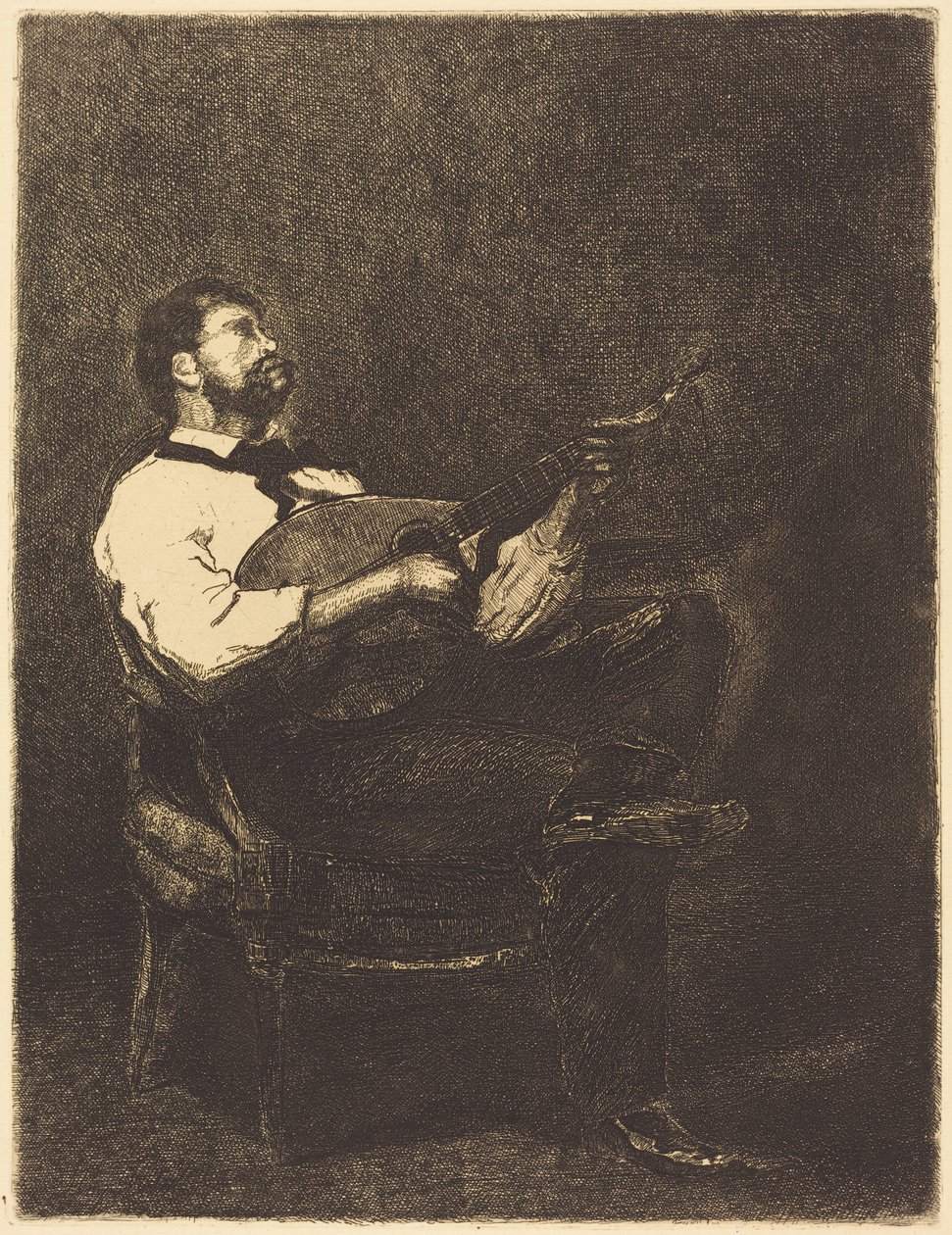 Suonatore di chitarra da François Bonvin