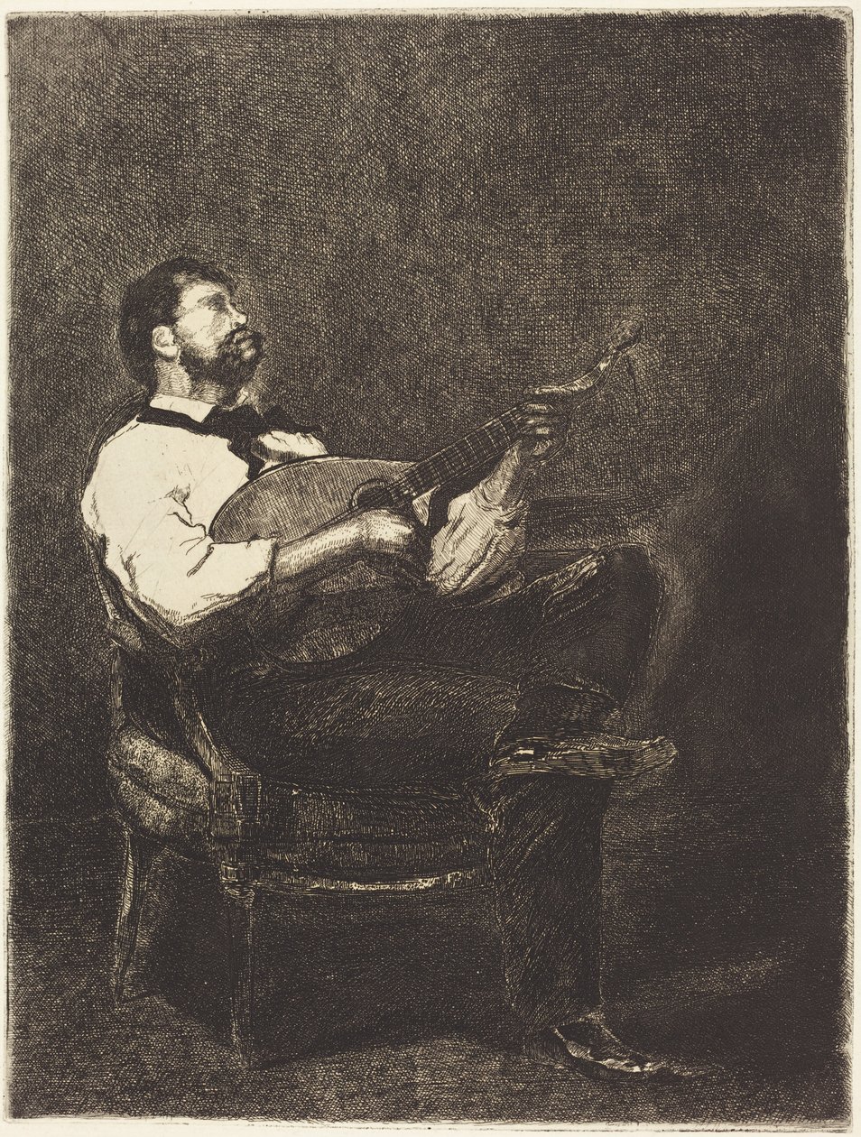 Suonatore di chitarra da François Bonvin