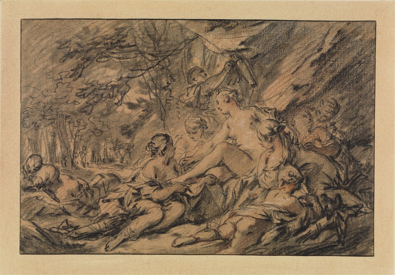 Diana che si riposa nel bosco con le sue ninfe da François Boucher