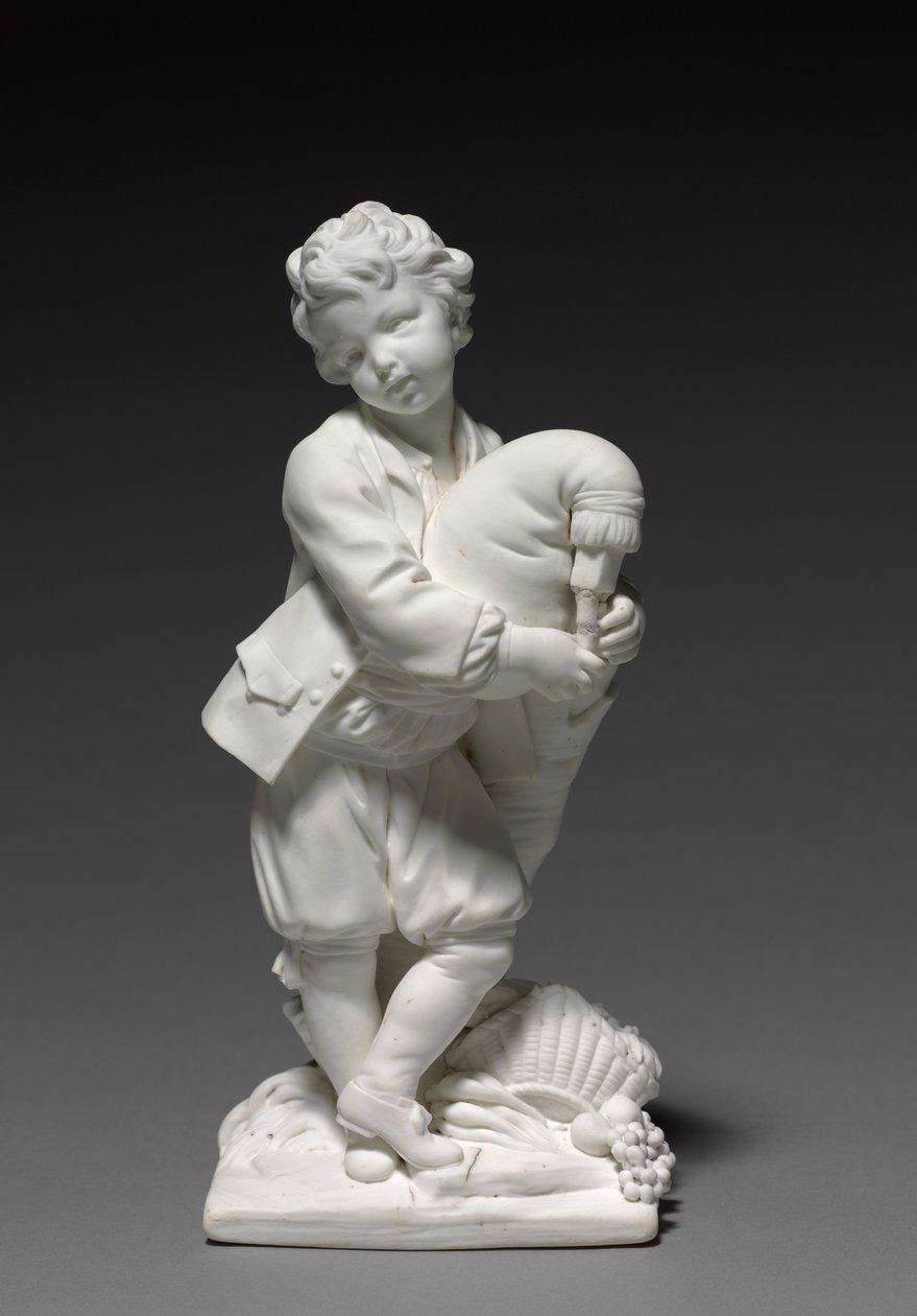 Figura del suonatore di cornamusa, prodotto dalla Fabbrica di Vincennes, modellato da Pierre Blondeau, 1748-1752 da François Boucher