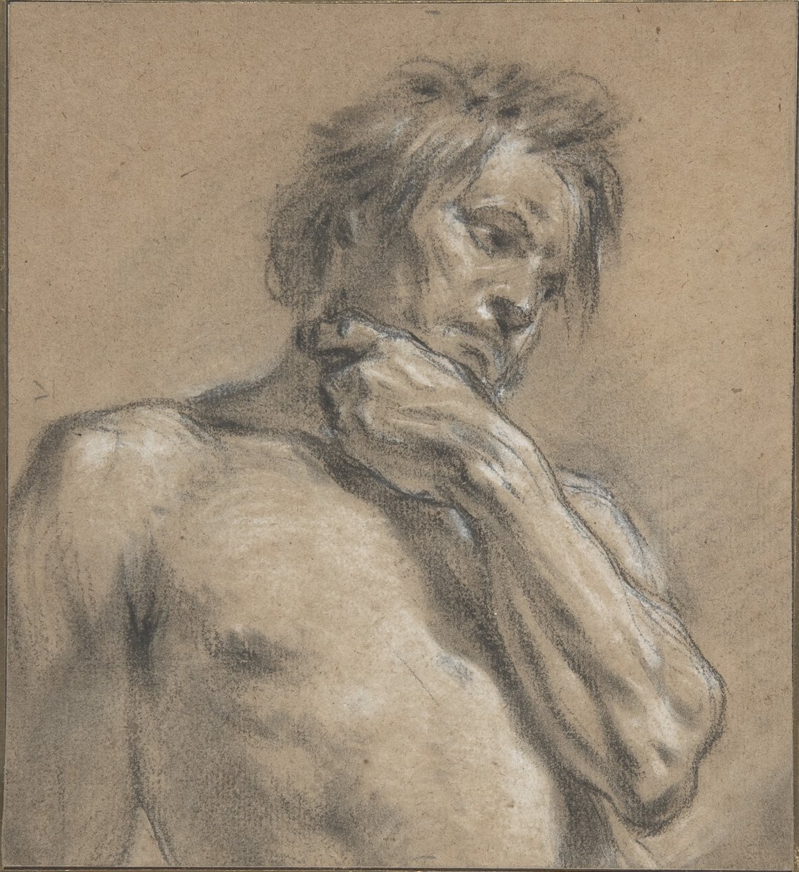 Ritratto a mezzo busto di un uomo da François Boucher