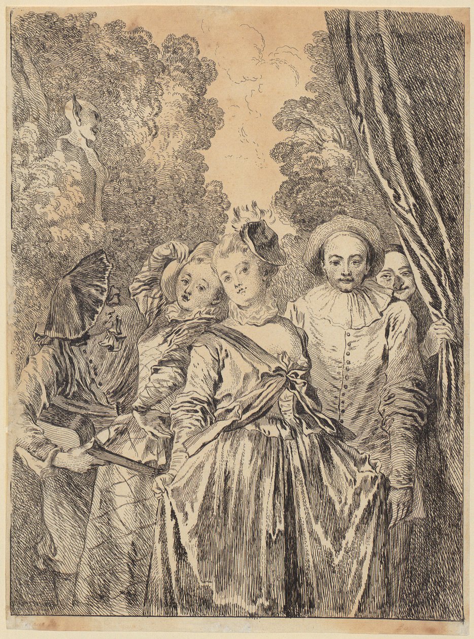 Compagnia teatrale italiana in costumi della Commedia dell
