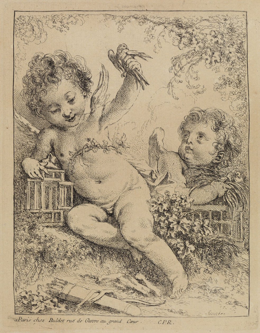 La tortora in gabbia da François Boucher