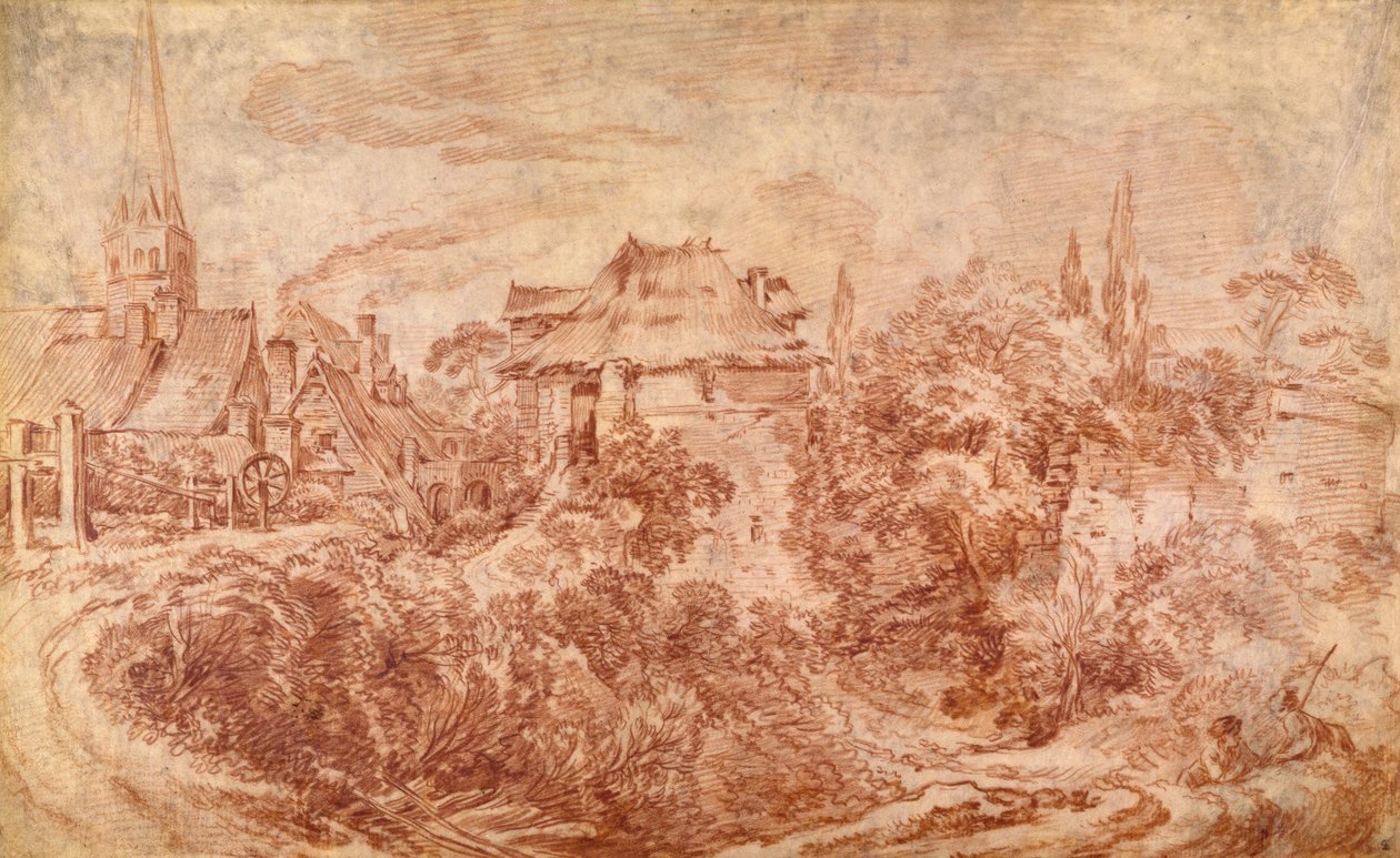 Paesaggio con figure da François Boucher