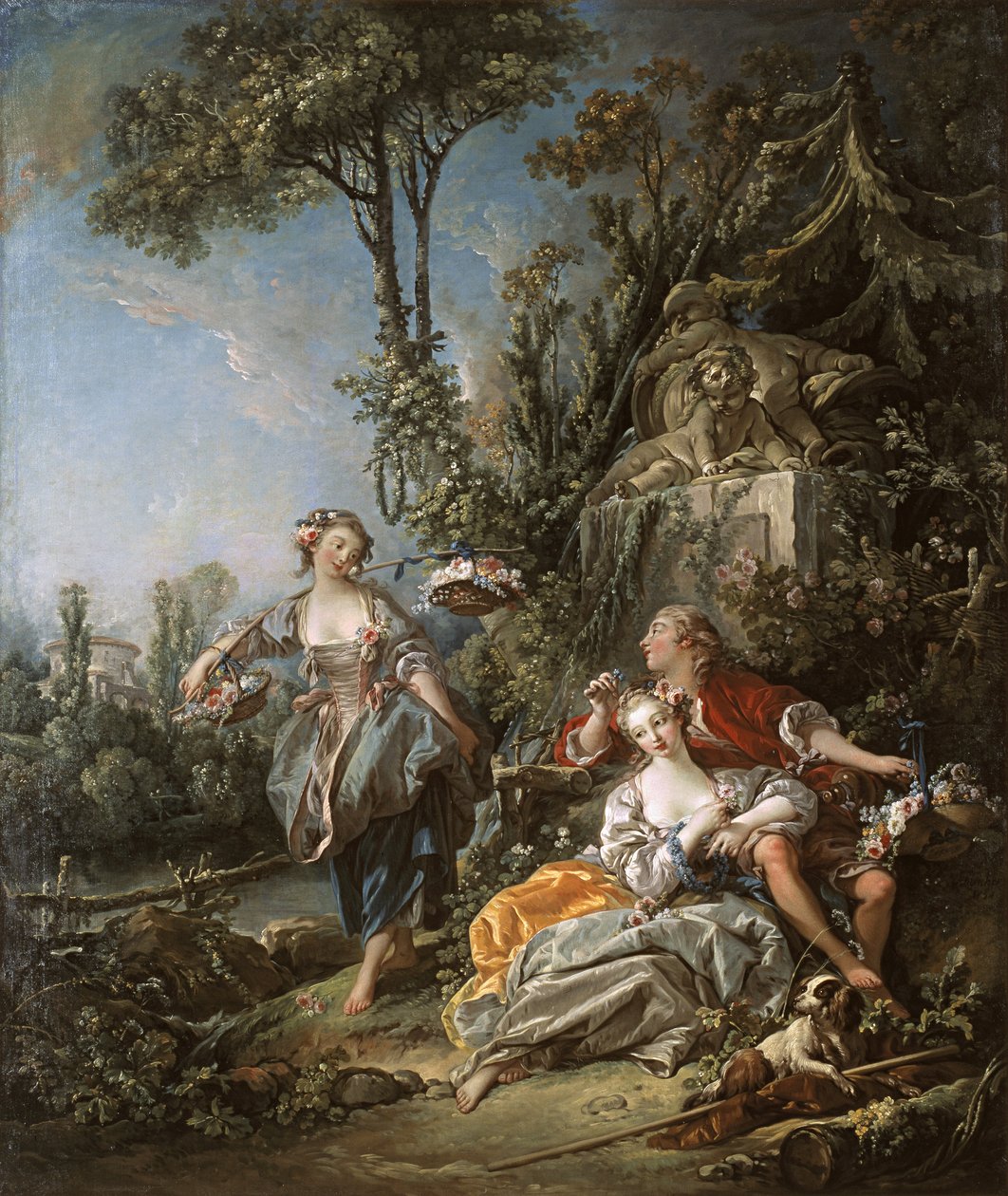 Amanti in un parco da François Boucher