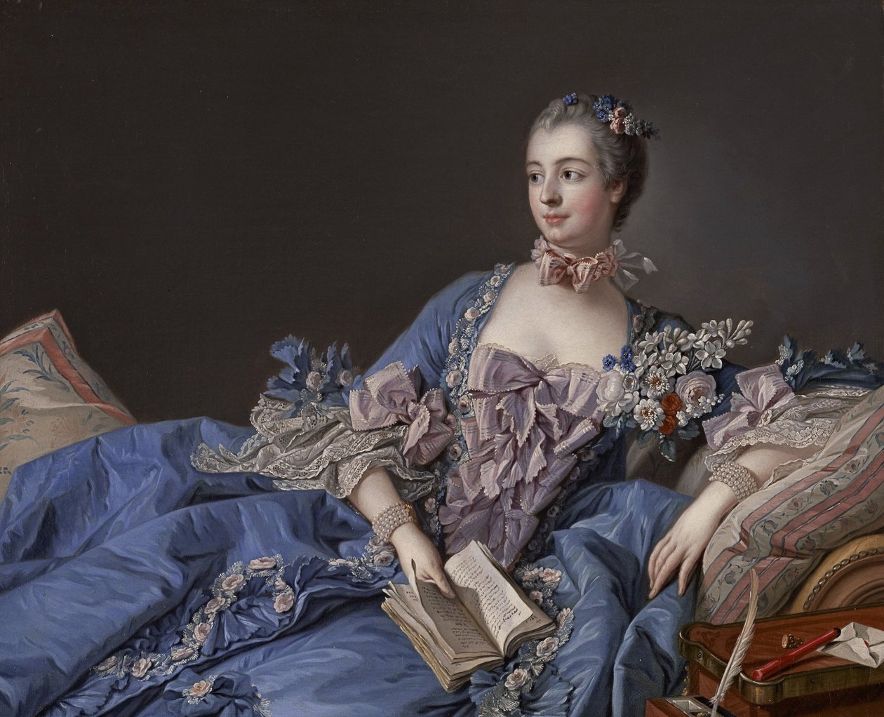 Madame de Pompadour (Jeanne-Antoinette Poisson; 1721-1764) da François Boucher