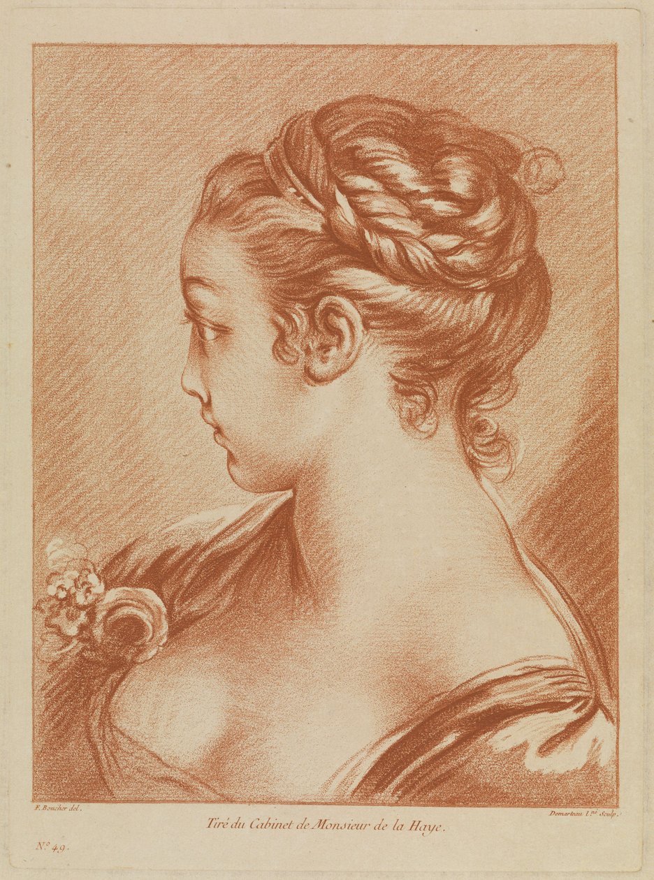 Busto di ragazza da François Boucher