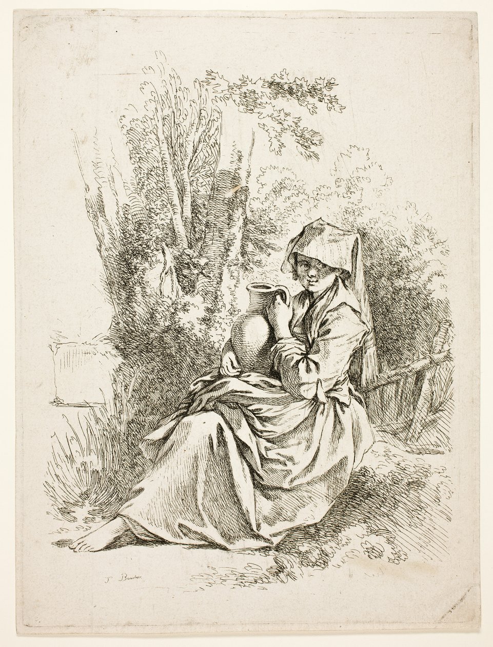 Contadina con brocca da François Boucher