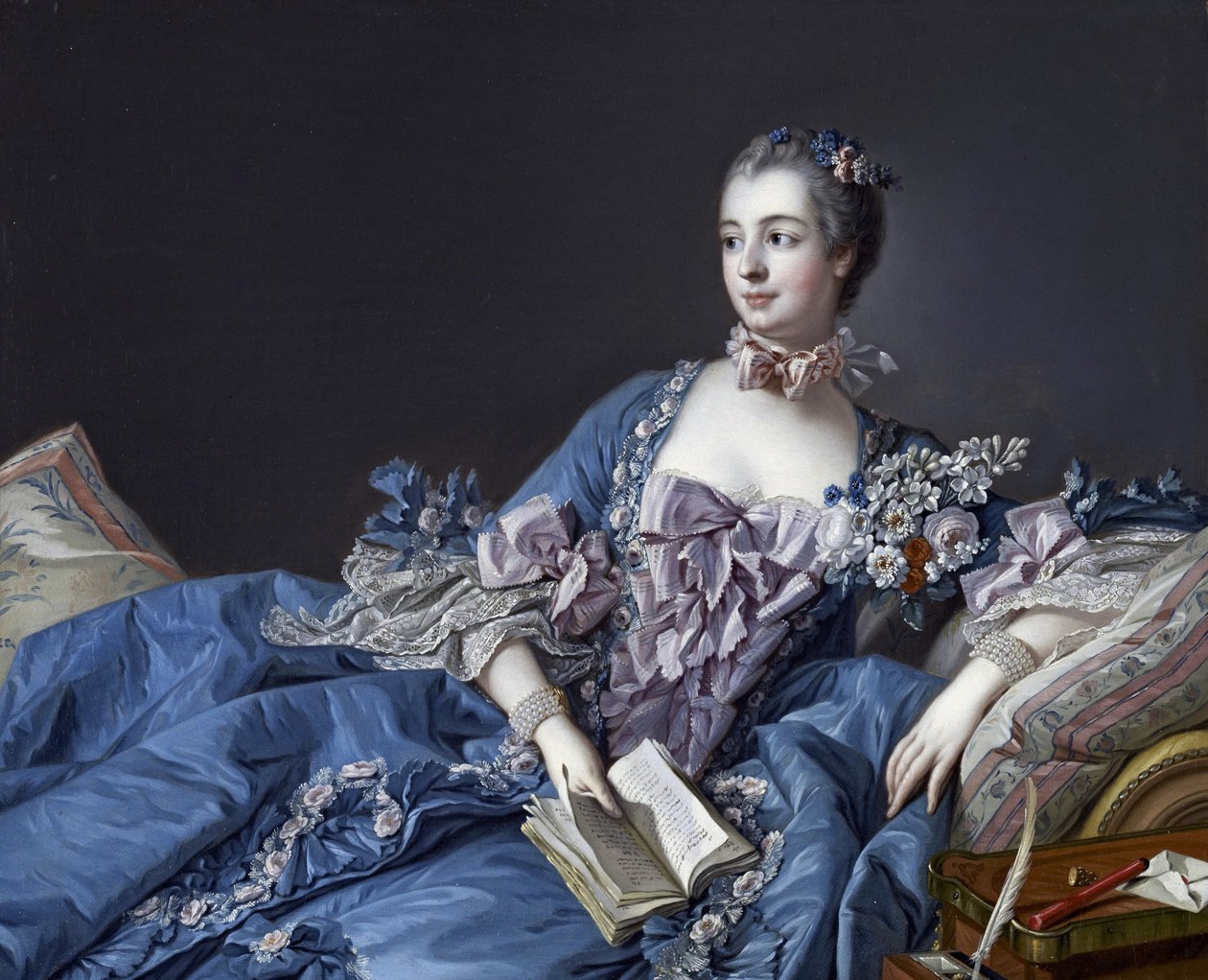Ritratto della Marchesa di Pompadour (1721-1764) da François Boucher