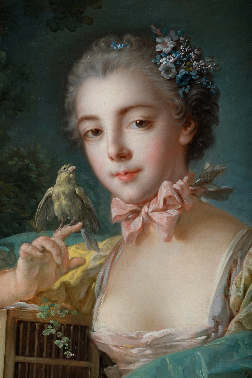 Vermutliches Porträt von Marie-Emilie Baudouin, Tochter des Malers da François Boucher