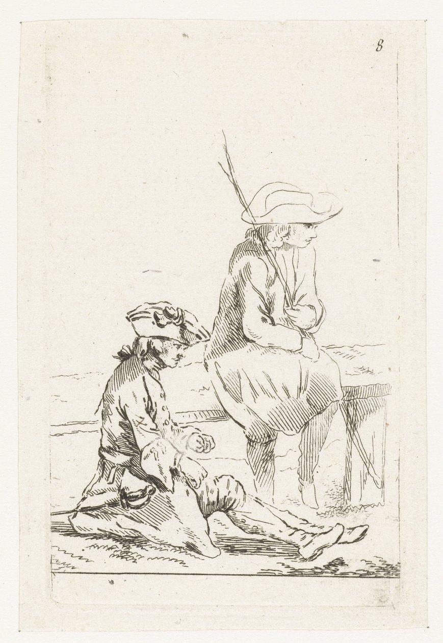 Un soldato e un contadino da François Boucher