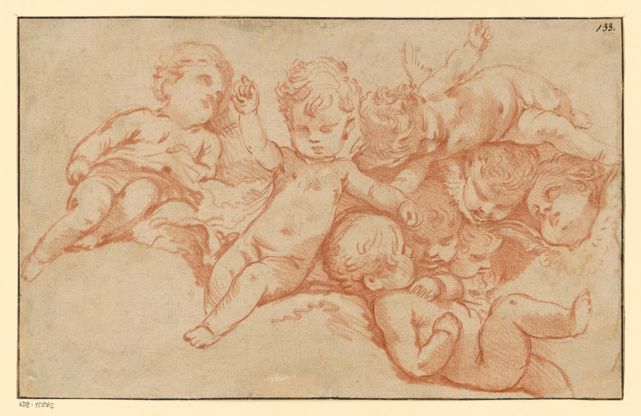 Putti che giocano (controstampa) da François Boucher