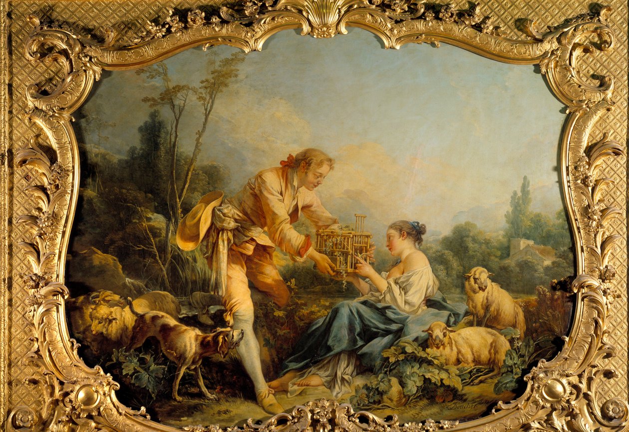 La scena pastorale compiacente da François Boucher